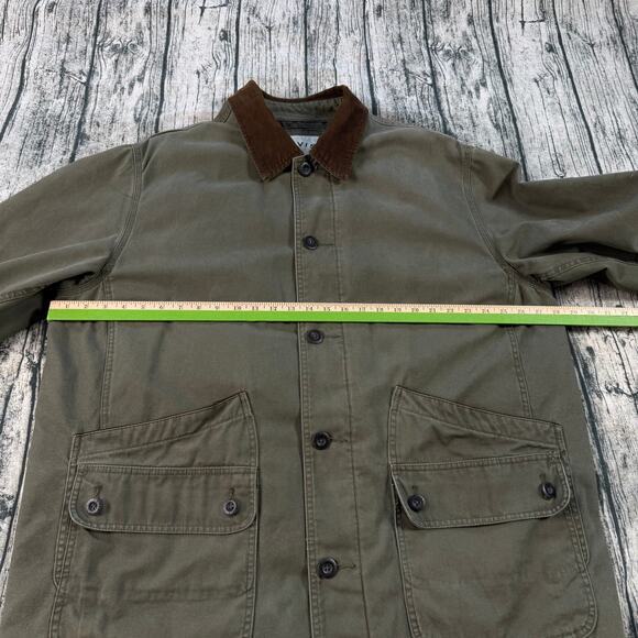 Orvis Men’s 2XL Field Barn Jacket Olive Green Quilted Lining Corduroy Collar - Picture 7 of 10